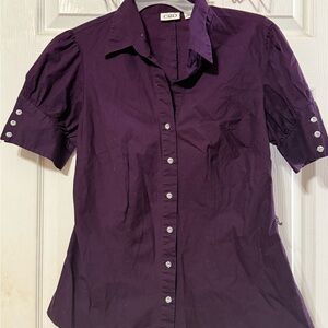 Cato Purple Button Down Shirt Classic Top